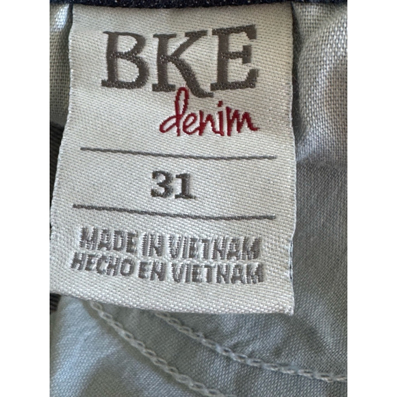 Women's BKE Denim Culture Capri Jeans Size 31 dark Blue faded wash - Picture 5 of 10